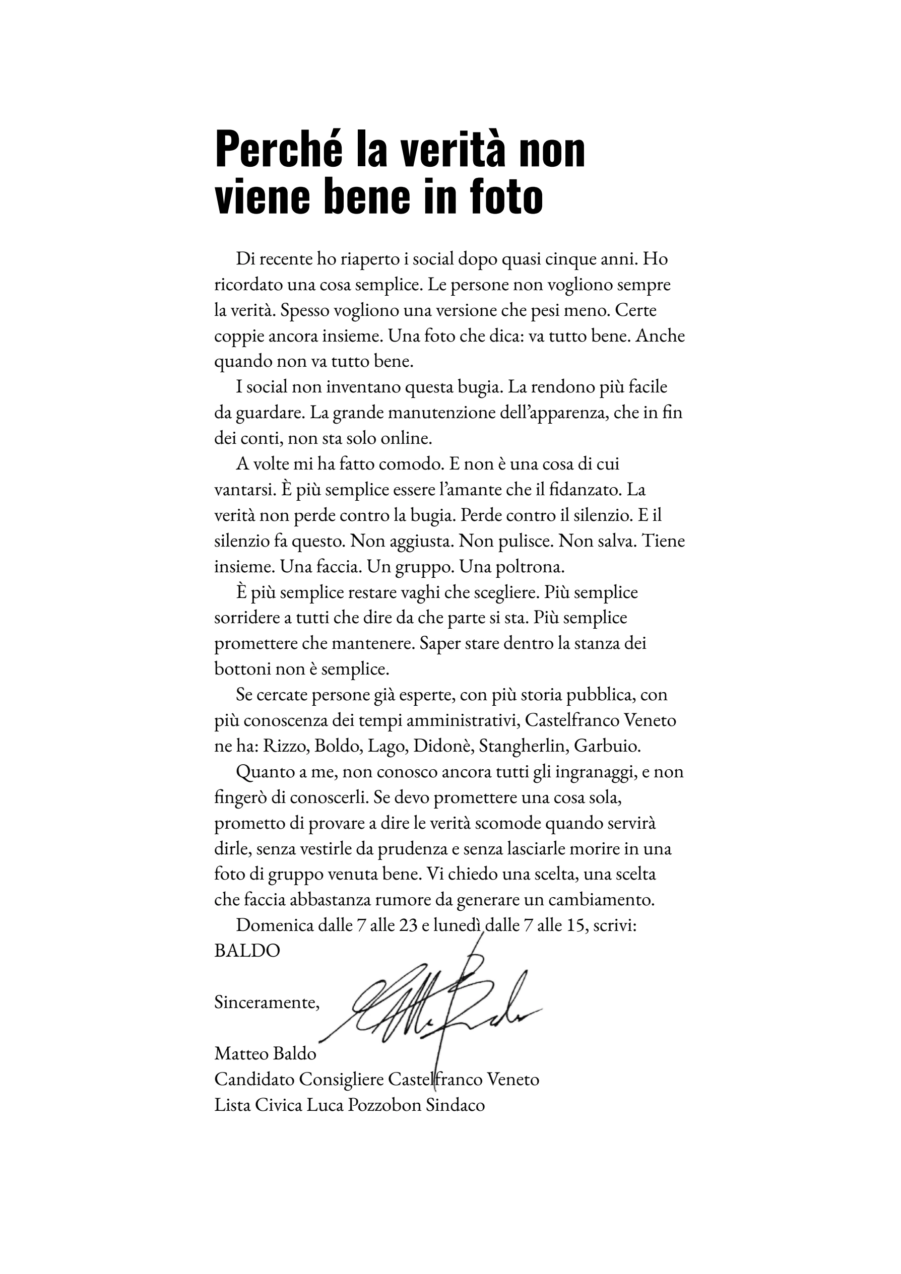 Leggi la lettera prima del voto